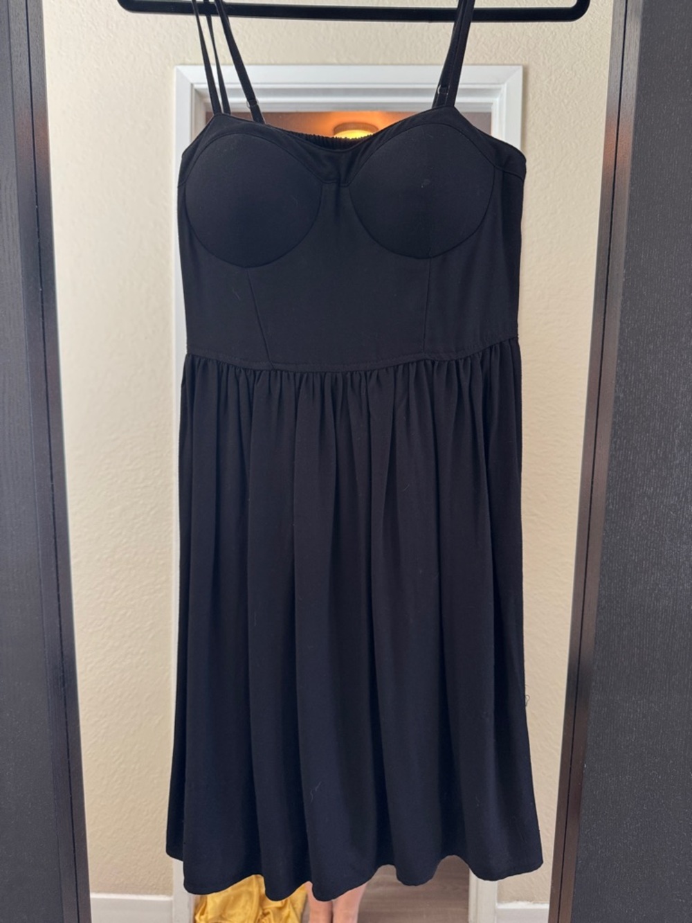 Rewash Black Strapless Sweetheart Midi Dress